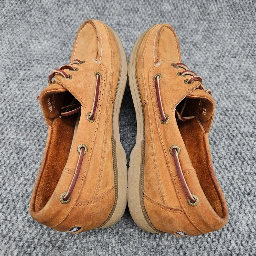 Rockport (Men's 8 M) Tan Boat Shoes Leather Casual Nautical Slip On Loafer